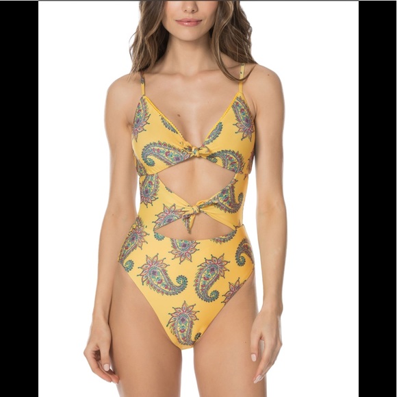 Isabella Rose Other - ✨NWOT✨Isabella Rose Yellow Paisley Monokini